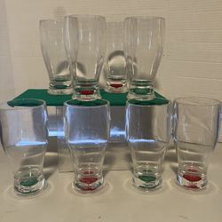 Vintage Set Of 8 Pilsner Beer Glasses-$24 CASH