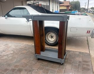 Rolling Industrial Utility Cart on Casters – 45” x 17” x 42” Tall – $65