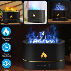 250ml USB Air Humidifier Essential Oil Aroma Diffuser 3D Flame Mist Home Decor Thumbnail
