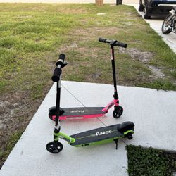 Two Razor Electric Scooters