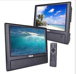 NEW boxed RCA Mobile DVD System with dual screens. It includes two 9-inch LED-LCD screens,