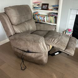 Living Spaces Power Lift Recliner W/ Power Headrest
