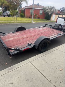 Flat bed Trailer black 7’x12’
