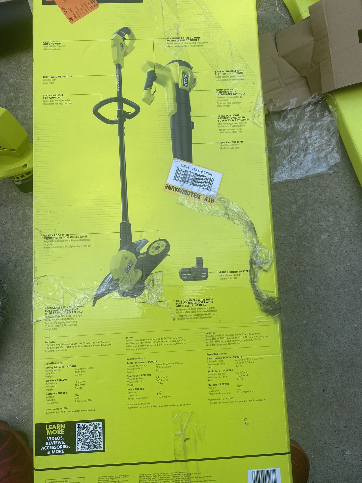 Ryobi 18v Combo Battery And Charger Weed Eater Is 2 In One Also Do Edger