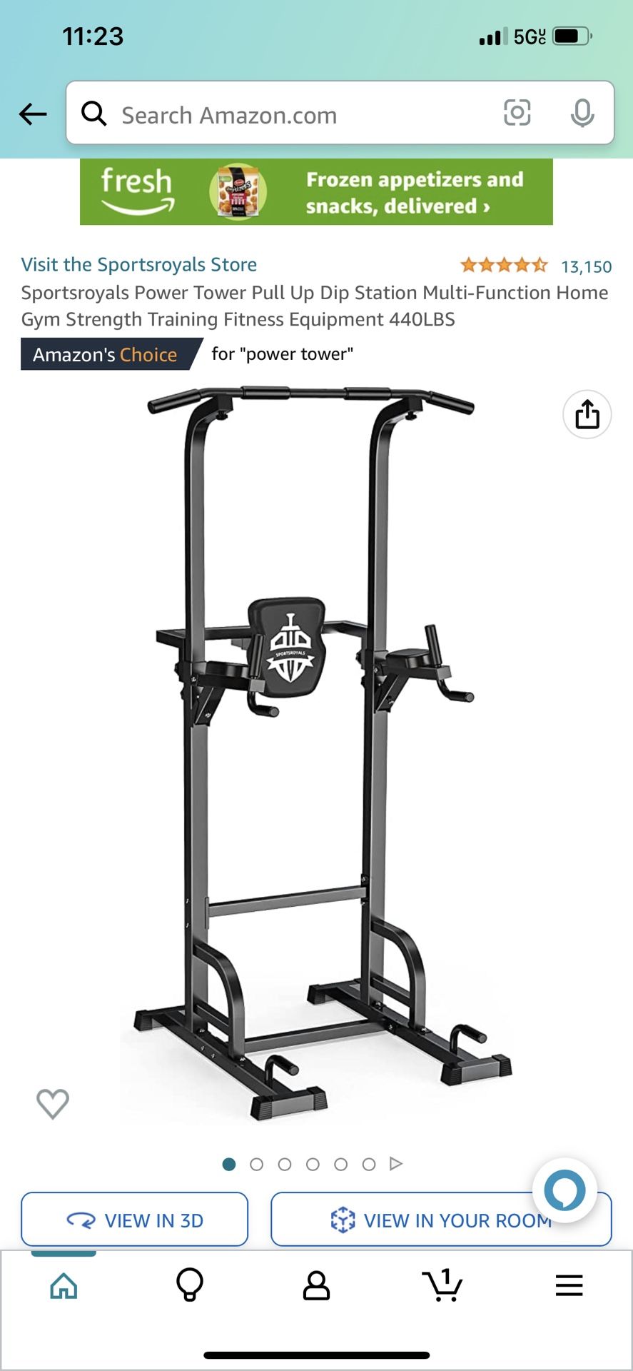 Sportsroyals Power Tower Pull Up Dip Station Multi-Function Home Gym Strength Training Fitness Equipment 440LBS