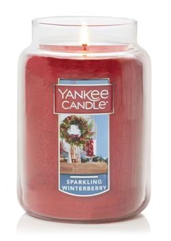 Yankee Candle Large Jar Candle 22 Oz  - SPARKLING WINTERBERRY