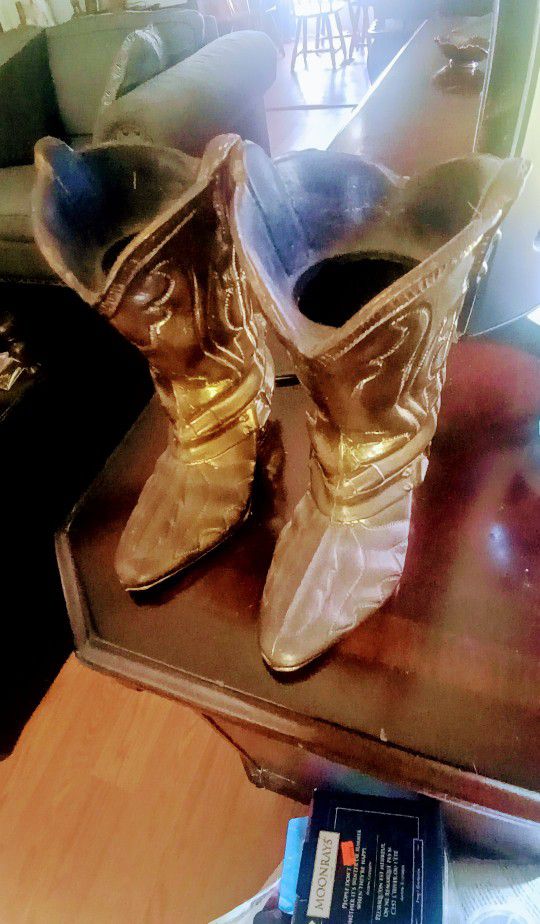 Brass Boots 10-in Tall