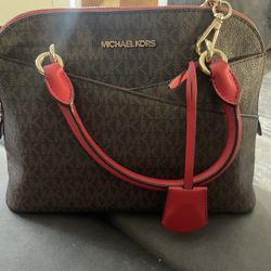Michael Kors, Brown And Red Purse