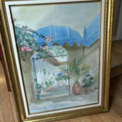 Entrance to Restaurant Cuernavaca Painting by Benecke