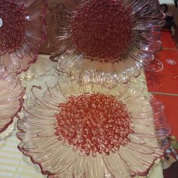 Princess House platos medianos de cristal wildflower(4) precio firme 