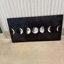 Canvas picture of moon … 59” x 30” $30