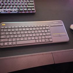 Logitech Wireless Keyboard W/ trackpad And Bluetooth Mouse 