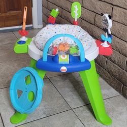 Fisher-Price Baby to Toddler Toy 3-In-1 Spin & Sort Activity Center