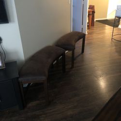 2 Stools /Long Curved Seats