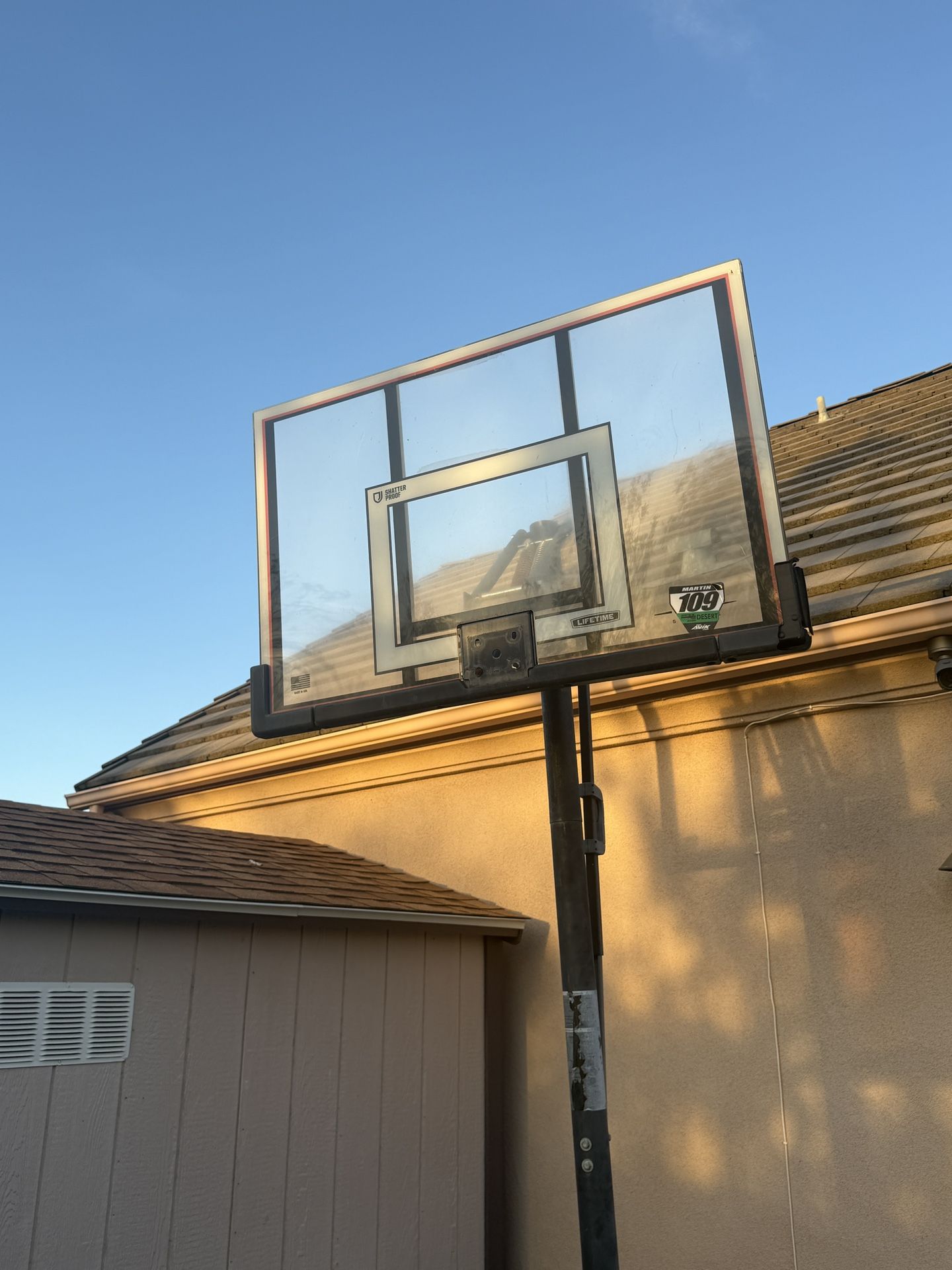 Basketball Hoop With Brand, New Rim And Net