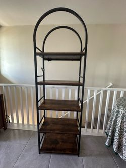 Arched Metal Frame Bookshelf