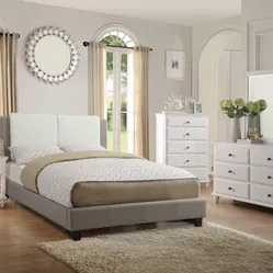 Full size platform bed w orthopedic mattress