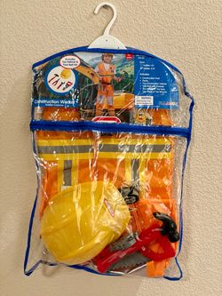 NEW Little Tikes Workplace Construction Worker Toddler Costume With Tools (Toddler size 3-4T)