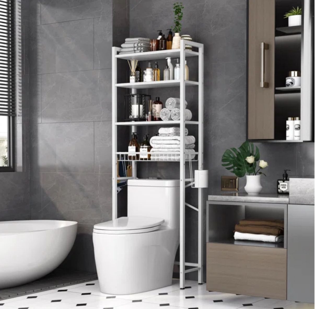Over The Toilet Storage