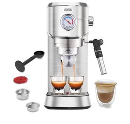 Gevi Espresso Expresso Machine 20 Bar with Auto Milk Frother, Professional Espresso Maker with Steam Wand, Compact Stainless Steel Cappuccino & Latte 