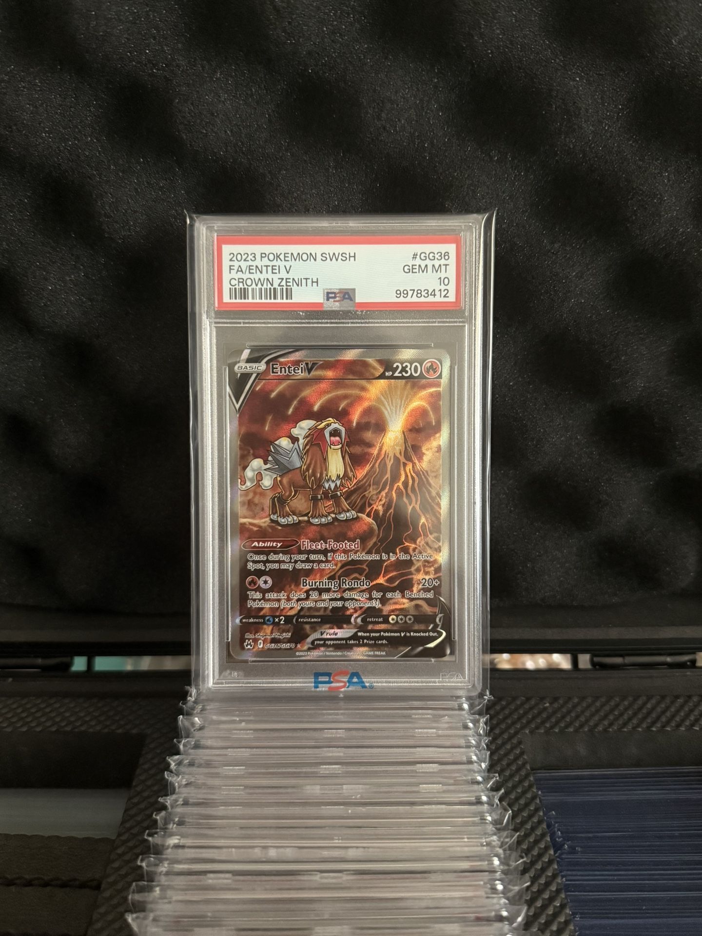 Pokemon Crown Zenith Entei V PSA 10