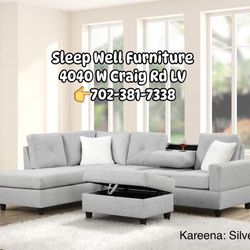 🙋‍♂️ Sectional Storage Ottoman 👉Furniture Queen Bedroom, Dining Table Sets Avail 