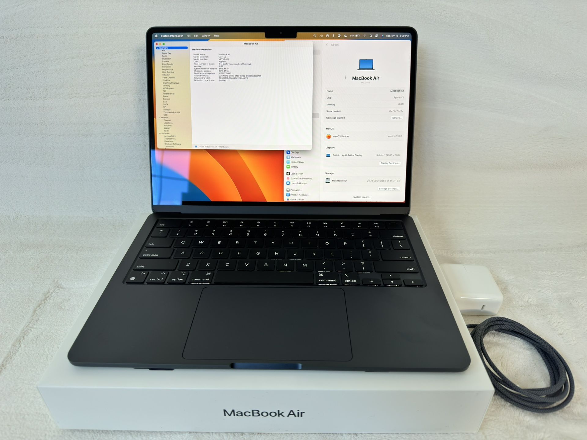 Apple MacBook Air 13.6” M2 256GB Midnight In Box