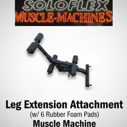 Soloflex Leg Extension Attachment with 6 Rubber Foam Pads Retro Muscle Machine