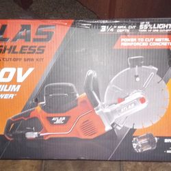 Atlas 80V brushless 9" cordless  cut-off saw kit