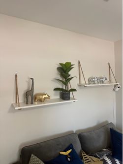Pottery Barn Hanging Rope Wall Shelves – Set of 2