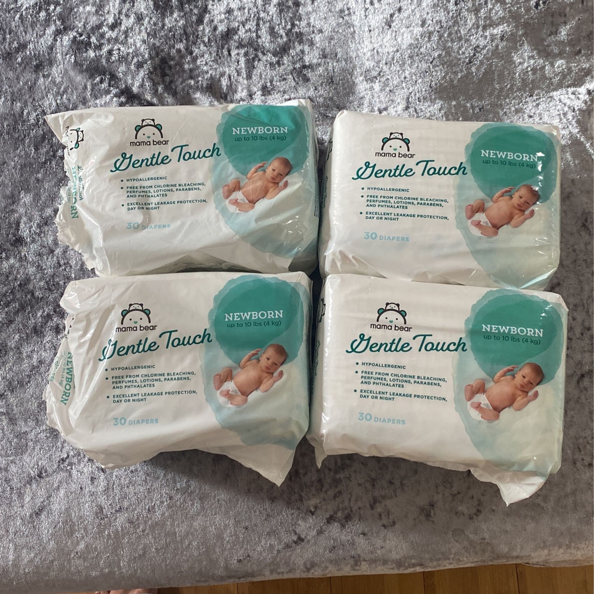 Newborn diapers 2 Unopened  (60 Diapers) And 2 Opened Box