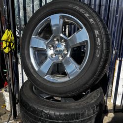 SET OF FOUR 20” CHEVY GMC LTZ WHEELS AND TIRES