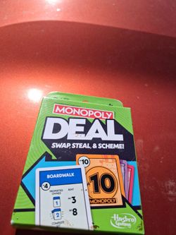 Hasbro Gaming Monopoly Deal card game.
