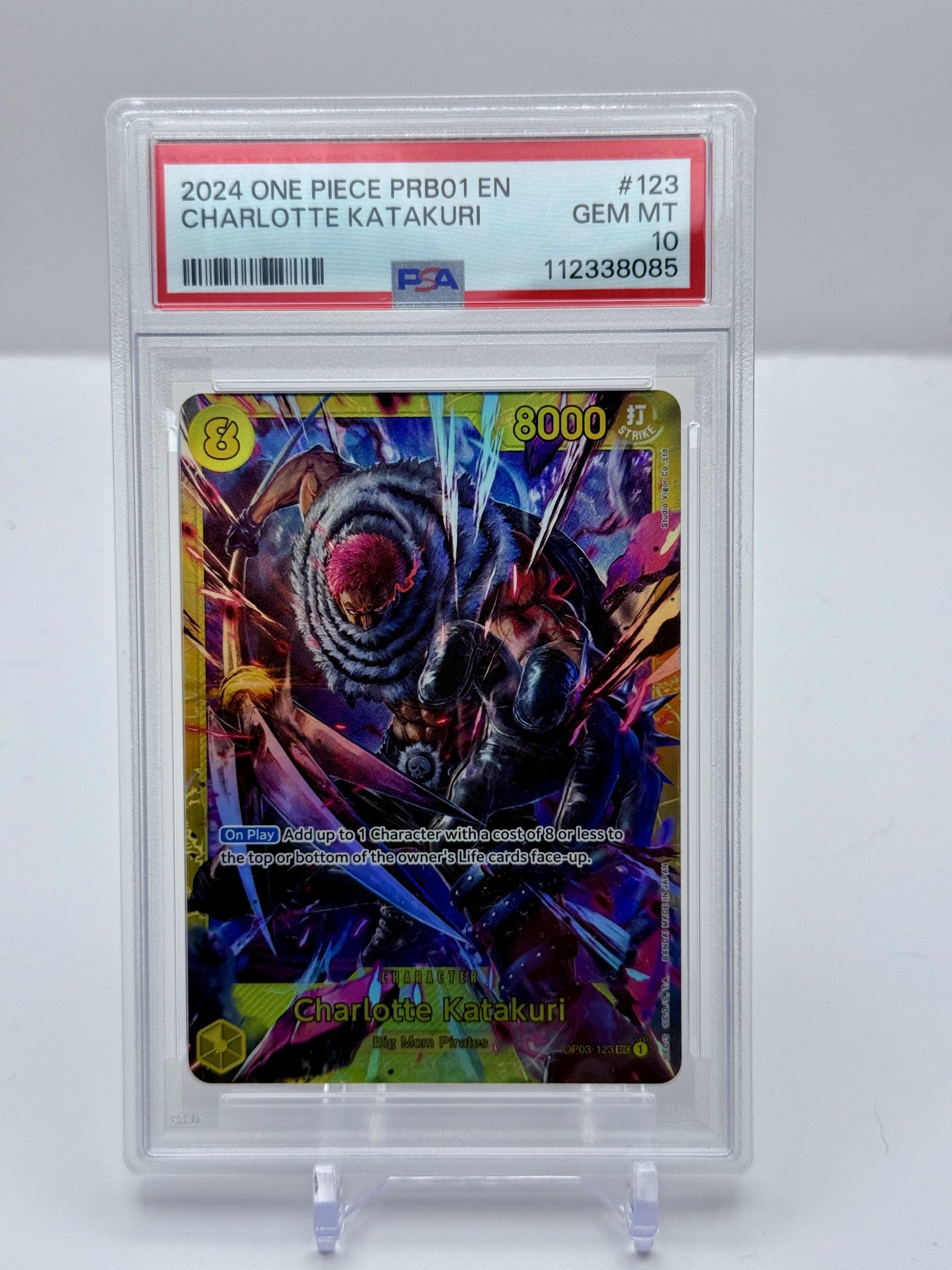 2024 One Piece Charlotte Katakuri #OP03-123 PSA 10 GEM MINT