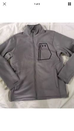 Under Armour Gray Storm1 Cold Gear Fleece Jacket Men Xl