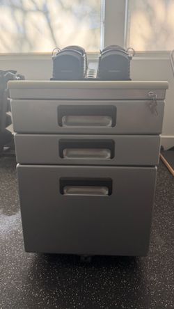 Modern Steel Rolling File Cabinet w/ Keys – Heavy Duty, Gray – Excellent Quality
