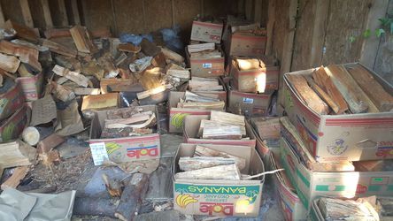 Boxes of dry-seasoned fire wood (Ask About Delivery)
