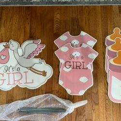 It’s A Girl Lawn Signs 6 Pcs 