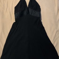 Womens Sheer Halter Black Short Dress  Size 8