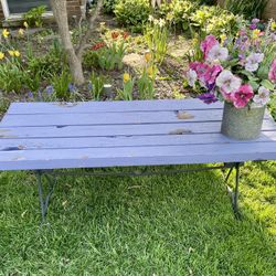 Rustic outdoor garden bench