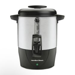 Hamilton Beach Brew Station 40 Cup Coffee - 40514: Electric Coffee Urn & Dispenser, 1090W, Silver, 8 oz Cup Capacity