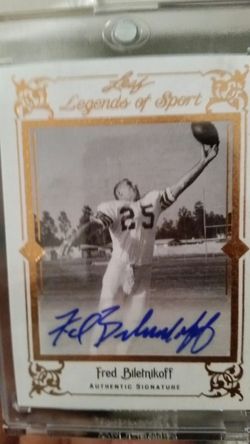 Fred biletnikoff auto card