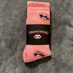 Pink Chrome Hearts Socks