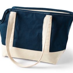 Lands’ End Canvas Tote Pet Carrier Color Radiant Navy/Natural Brand New