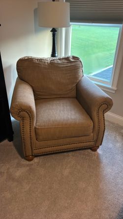 Beige oversized chair