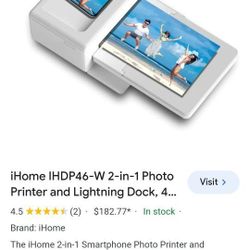 Ihome Photo Printer Dock