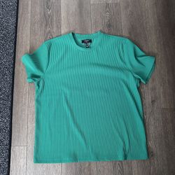 Men’s Forever 21 Green Strip Shirt 