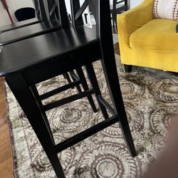 3 Set Of Bar Stool And A Book Shelf 