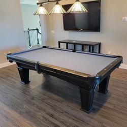 Black Pool Table 