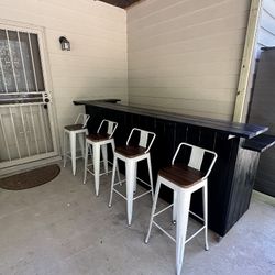 Home Bar Counter On Wheel 9 Feet Length 